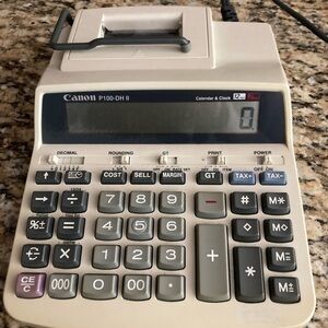Canon P100-DH II 12-Digit Scientific Tax Business Printing Color Calculator DHII